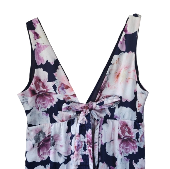 Cynthia Rowley Sz 10 Rose Floral‎ Aurora Sleeveless Long Flowy Maxi Dress - Picture 12 of 16